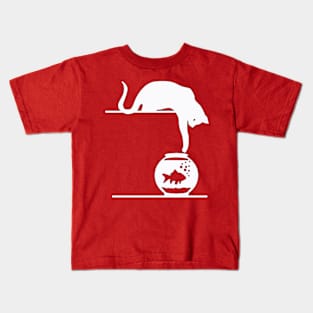 Cat and fish Kids T-Shirt